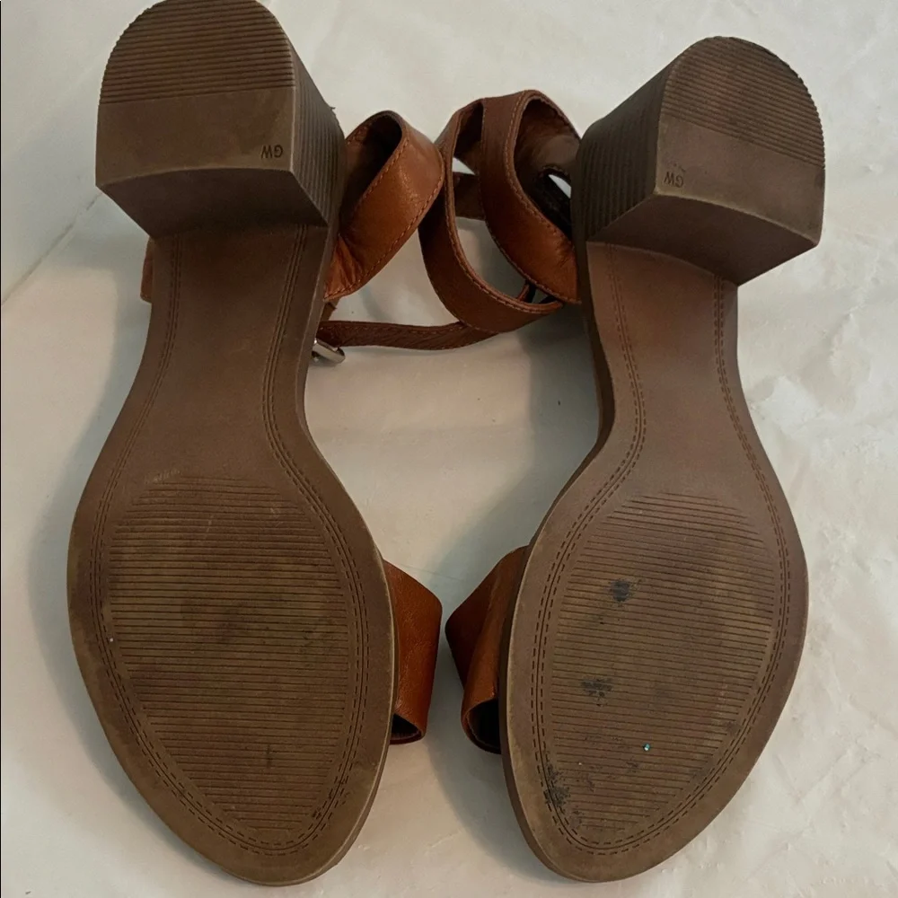 Steve Madden Leather Women's cognac Sandals size 8